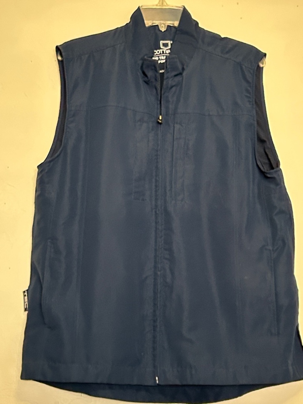 Scottevest Men's Navy RFID  Sleeveless Travel Vest with Front Zip - Medium